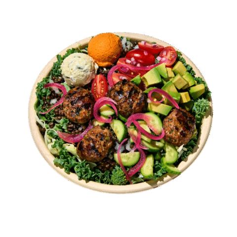 Spicy Lamb Chopped with Avocado Bowl